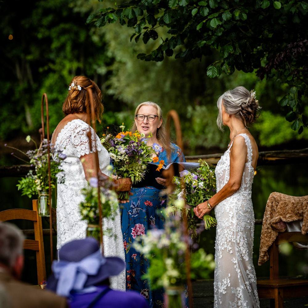 Deb Reed Celebrant Colchester Essex, officiating at the wedding of Lauren and Tristan.